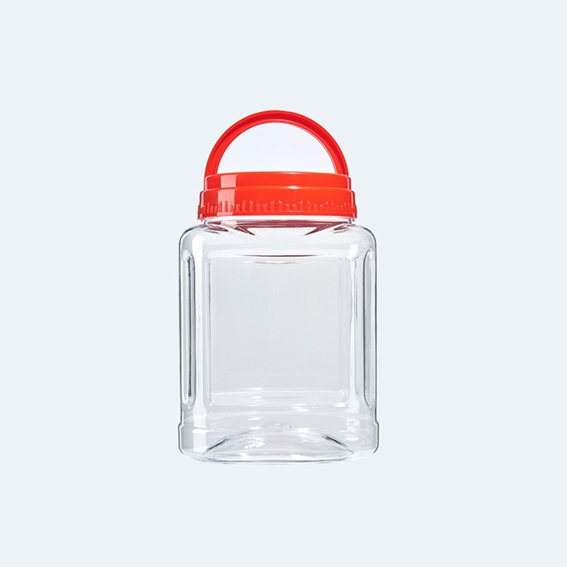OEM square Plastic nut jar With Lid