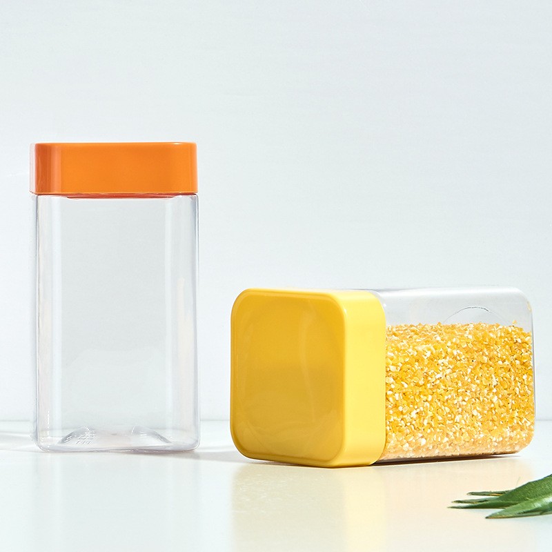 Wholesale custom Square PET Plastic Jar