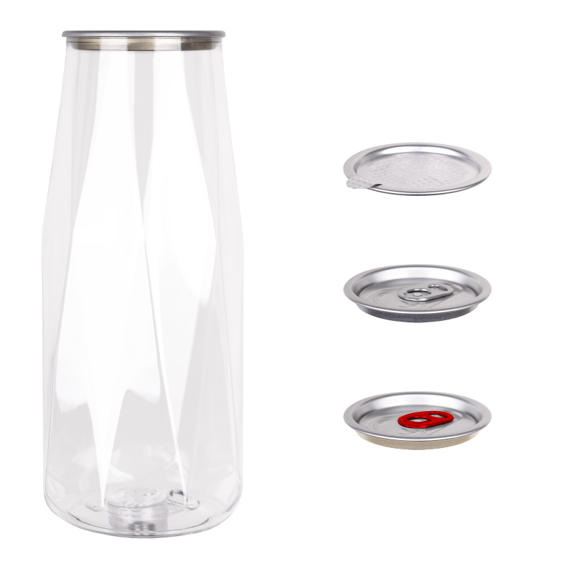 Wholesale Clear Custom 250ml 330ml 500ml 650ml Plastic Beverage Jars With Lid