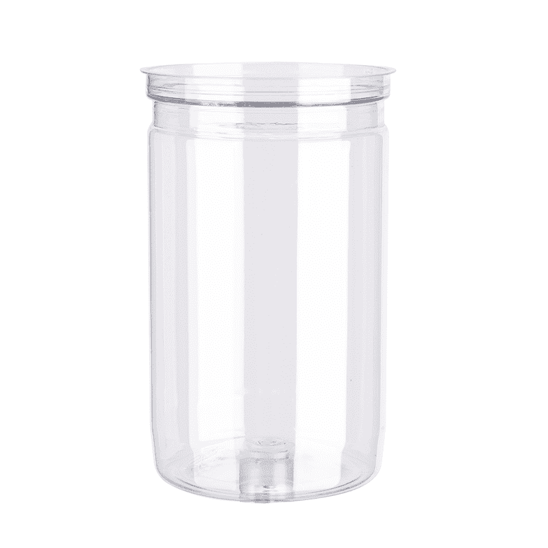 Custom Multi-Size Transparent Plastic Food Jars with Lids