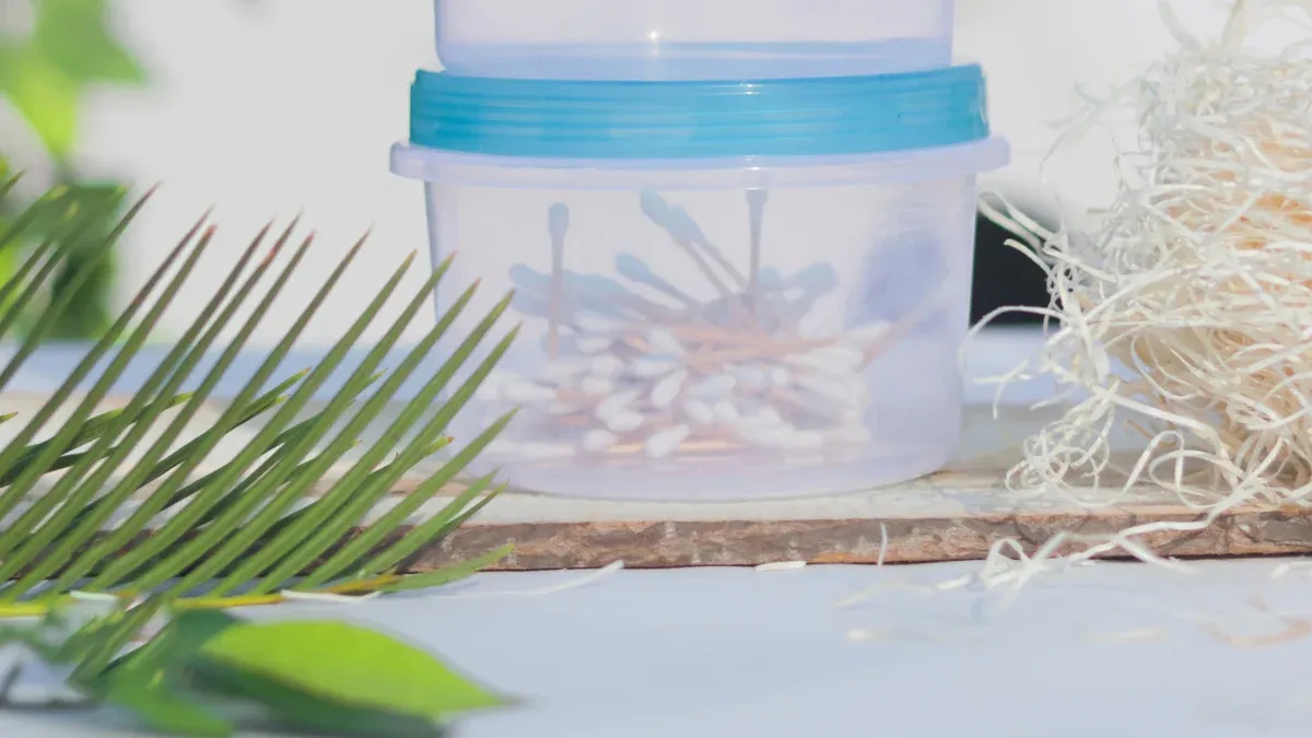 Clear Plastic Jars with screw top caps